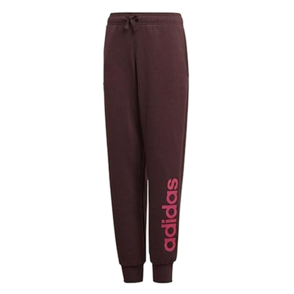 Pantalons de Survêtement pour Enfants Adidas YG Linear Rouge (Taille 14-16 Ans EU - 170 UK)