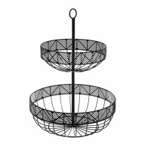 Obstschale 5five Simply Smart Schwarz Metall 30 x 30 x 42 cm
