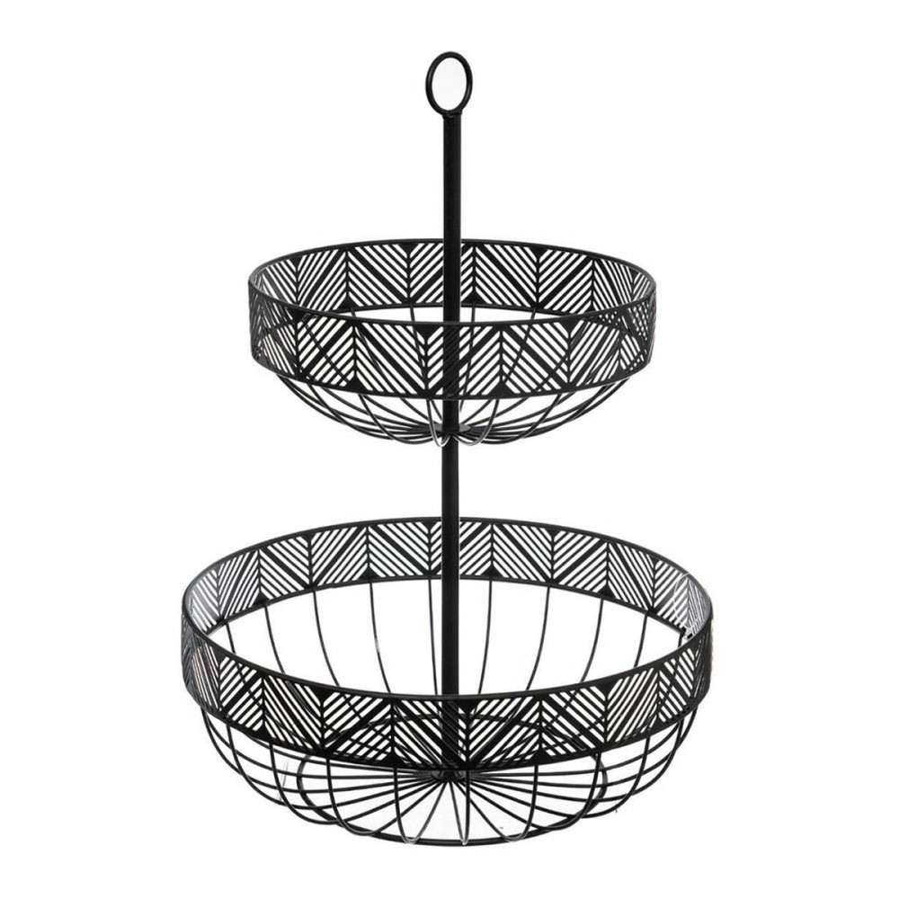 Obstschale 5five Simply Smart Schwarz Metall 30 x 30 x 42 cm
