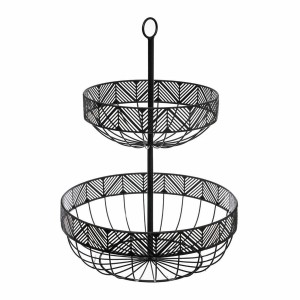 Obstschale 5five Simply Smart Schwarz Metall 30 x 30 x 42 cm