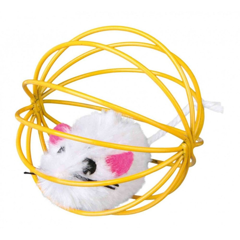Jouets Trixie Mouse in a Wire Ball Multicouleur Polyester
