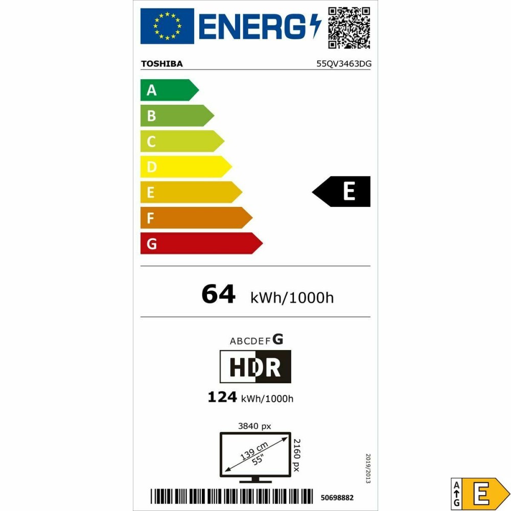 TV intelligente Toshiba 55QV3463DG 4K Ultra HD 55" QLED