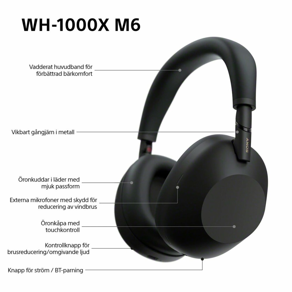 Headphones Sony WH1000XM6B.CE7 Black