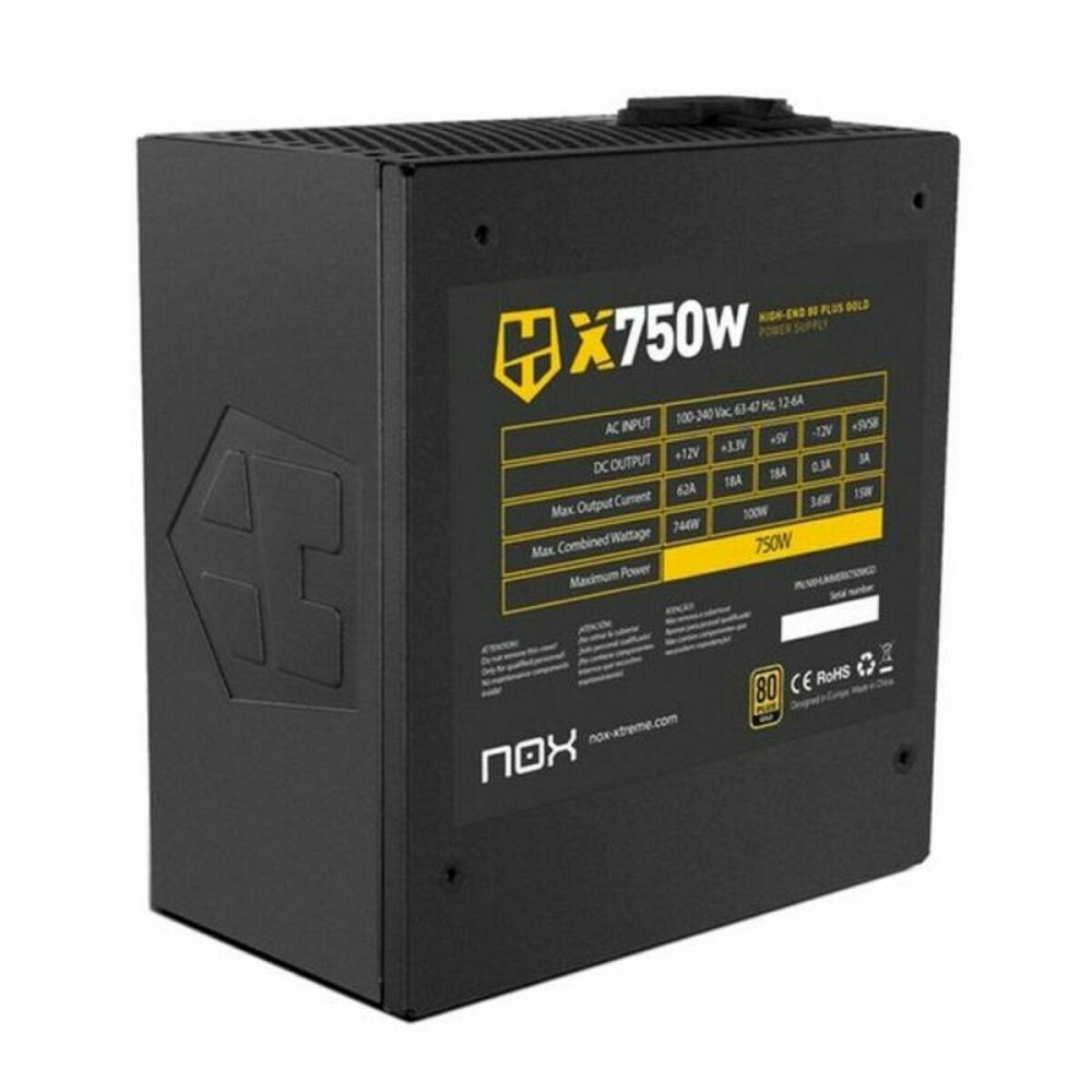 Gaming Power Supply Nox-Xtreme Hummer X750W ATX 750 W 80 Plus Gold