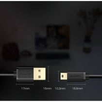 USB 2.0 A to Mini USB B Cable Ugreen 30472 Black