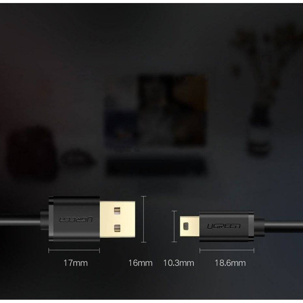 USB 2.0 A to Mini USB B Cable Ugreen 30472 Black