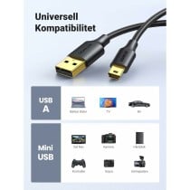 Câble USB 2.0 A vers Mini USB B Ugreen 30472 Noir