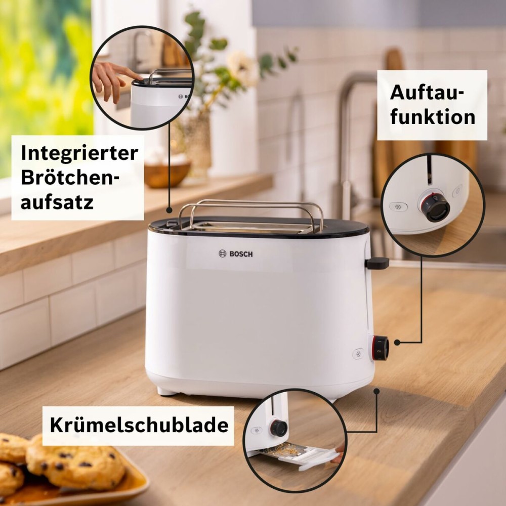 Toaster BOSCH TAT2M121 Weiß 950 W