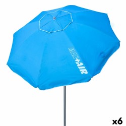 Parasol Aktive UV50 Ø 200 cm Bleu Polyester Aluminium 200 x 198,5 x 200 cm (6 Unités)