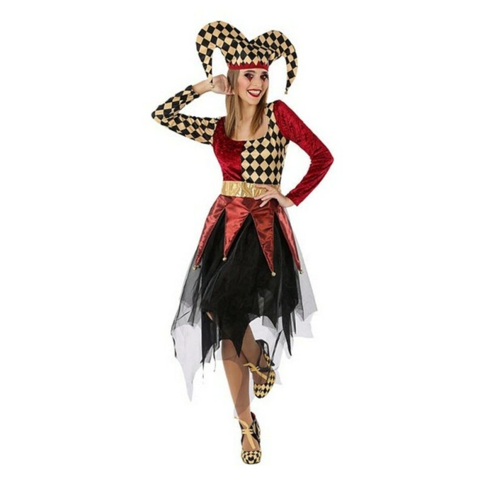 Costume for Adults 115583 Red Multicolour Harlequin Circus (2 Pieces)