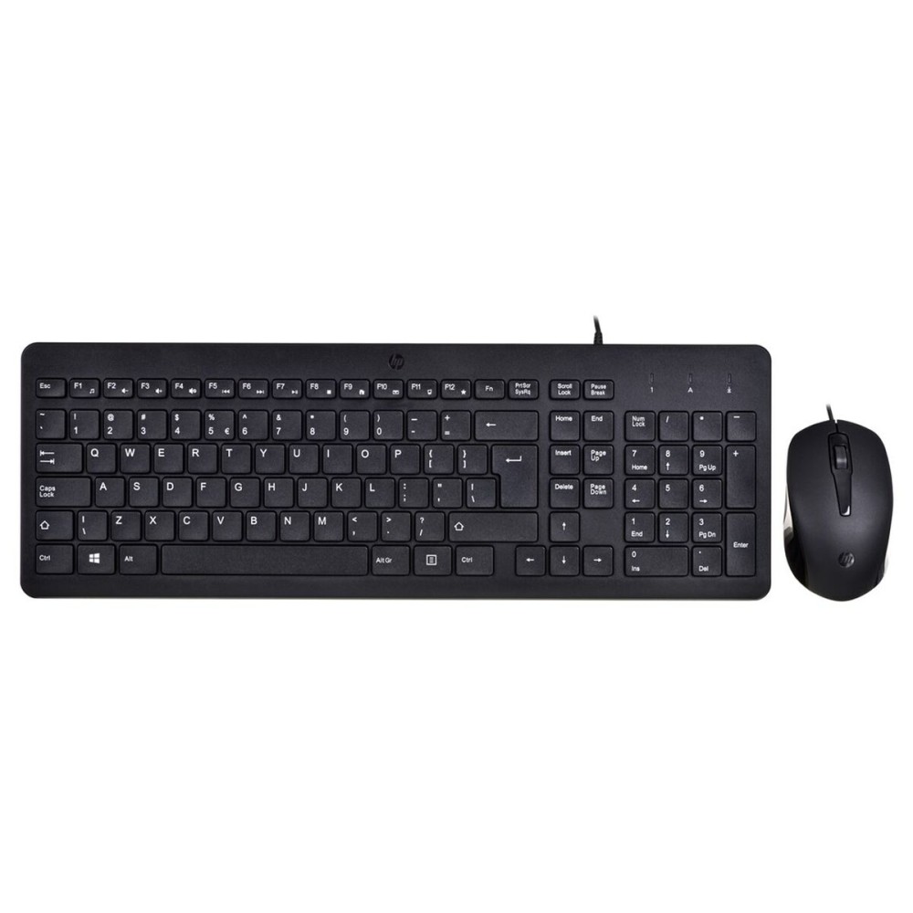 Tastatur mit Maus HP 150 Schwarz QWERTY Qwerty US