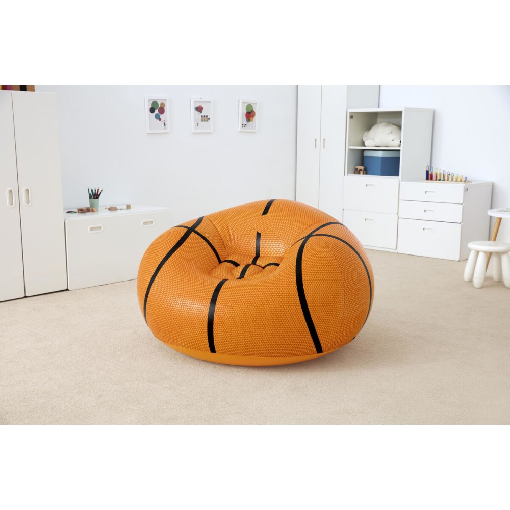 Inflatable Armchair Bestway Orange 114 x 112 x 66 cm 112 x 114 x 66 cm Basketball