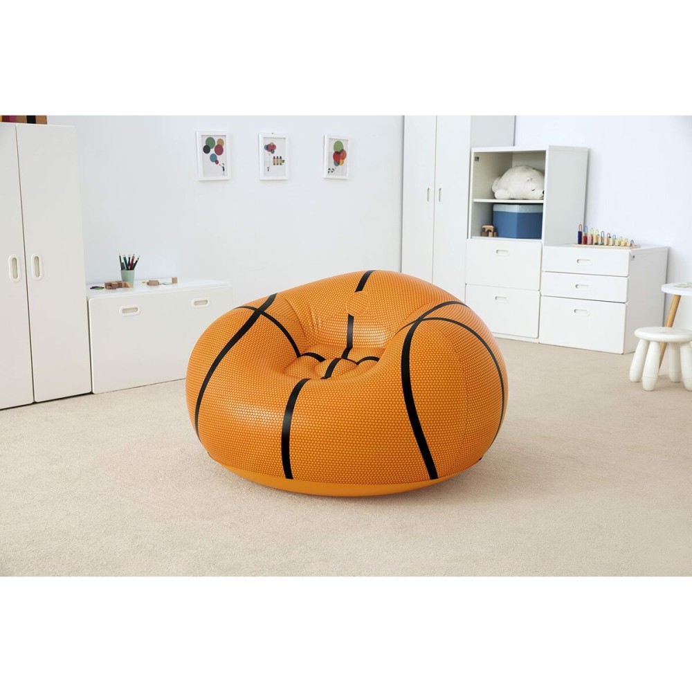 Inflatable Armchair Bestway Orange 114 x 112 x 66 cm 112 x 114 x 66 cm Basketball