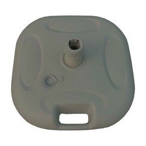Marbueno Base Sonnenschirm Kunststoff 45x45x14 cm 20L Weiß Garten, Pool, Terrasse