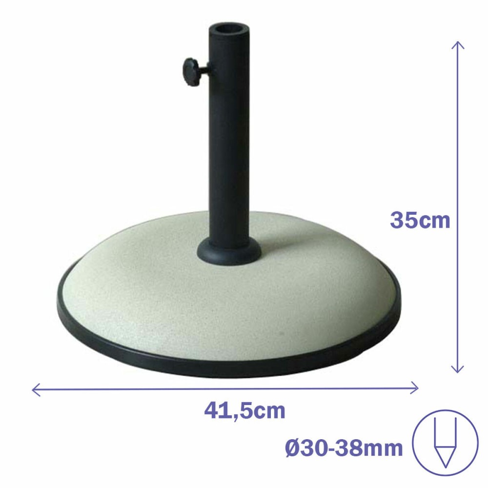 Marbueno Sonnenschirmbasis Rund Beton 41,5x35 cm 15KG Weiß Garten, Pool, Terrasse