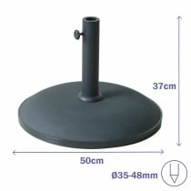 Marbueno Base Sonnenschirm Rund Beton 50x37 cm 25KG Schwarz Garten, Pool, Terrasse