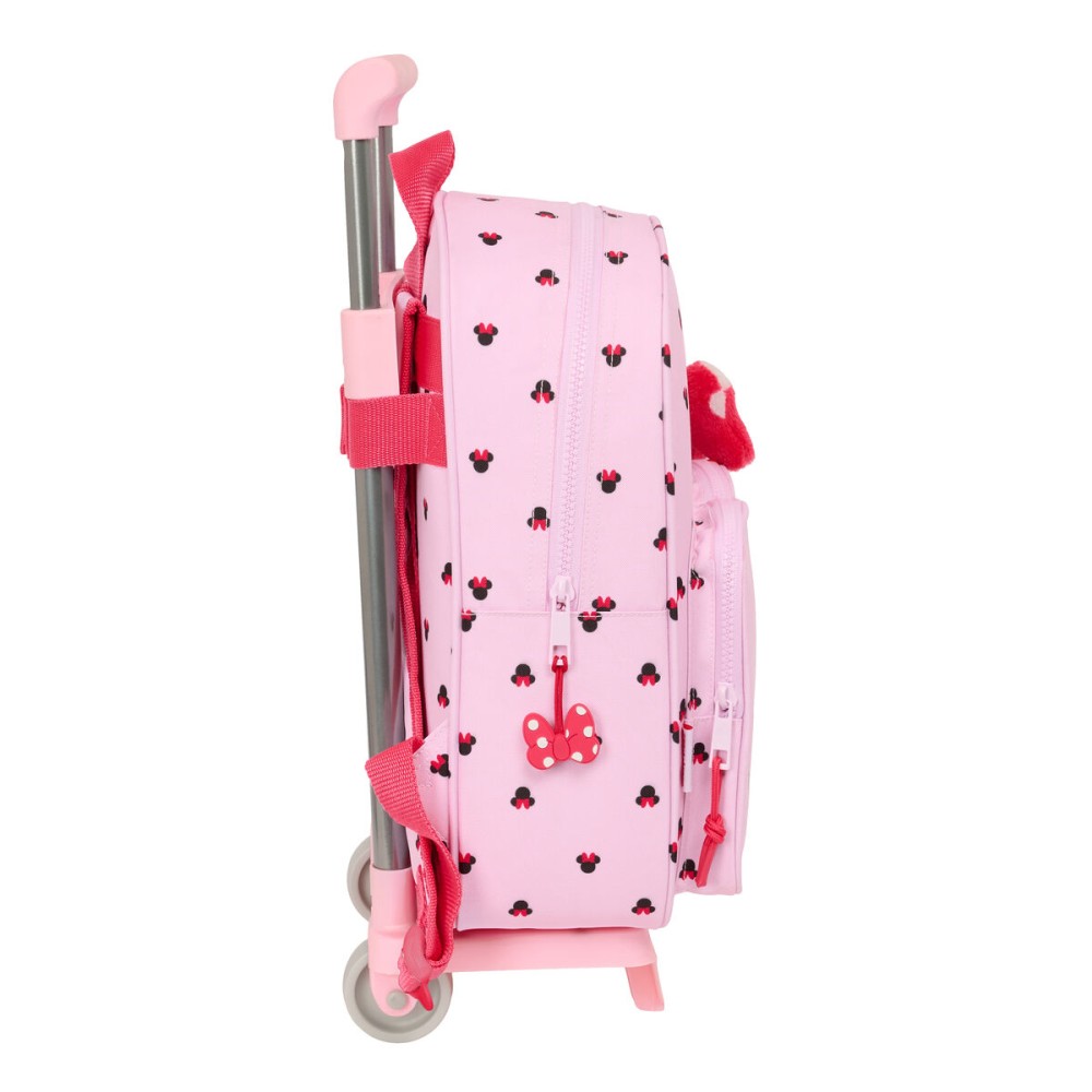 Schulrucksack mit Rädern Minnie Mouse Naive Rosa 28 x 34 x 10 cm