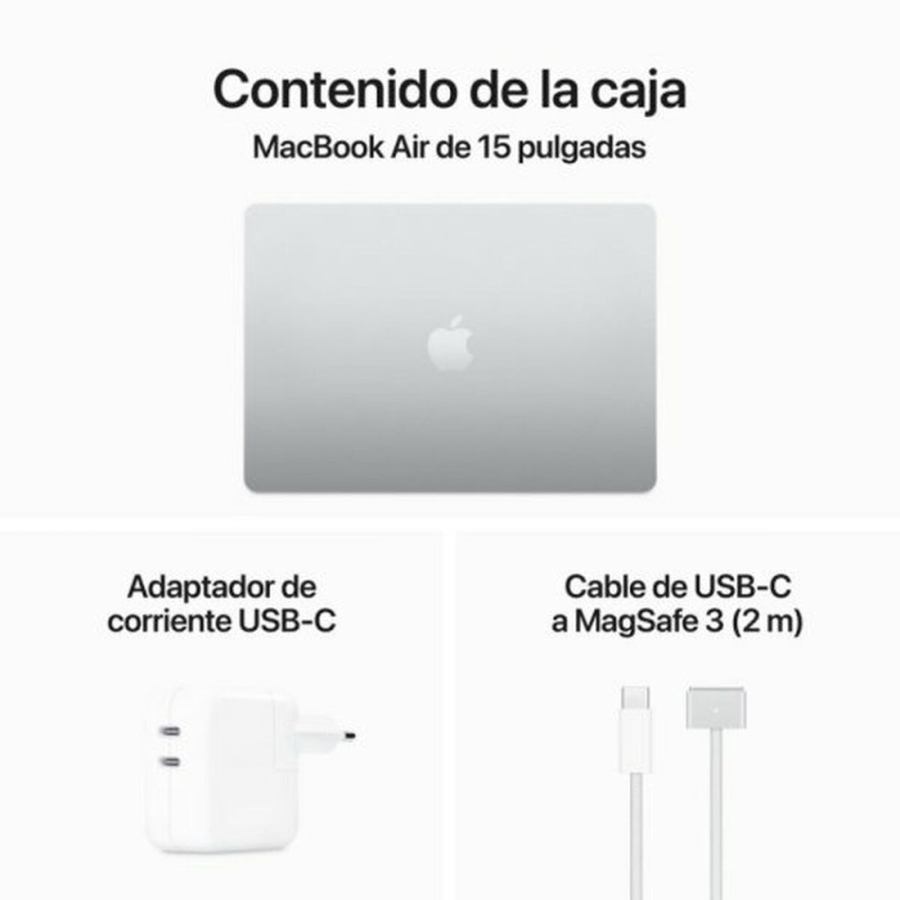 Ordinateur Portable Apple MRYP3Y/A 15,3" M3 8 GB RAM 256 GB SSD