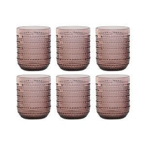 Set de Verres Home ESPRIT Rose Verre 240 ml (6 Unités)