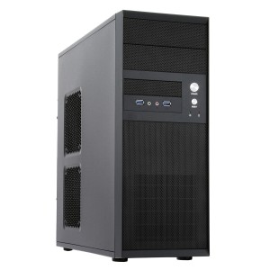 ATX Semi-Tower Gehäuse Chieftec CQ-01B-U3-OP Schwarz