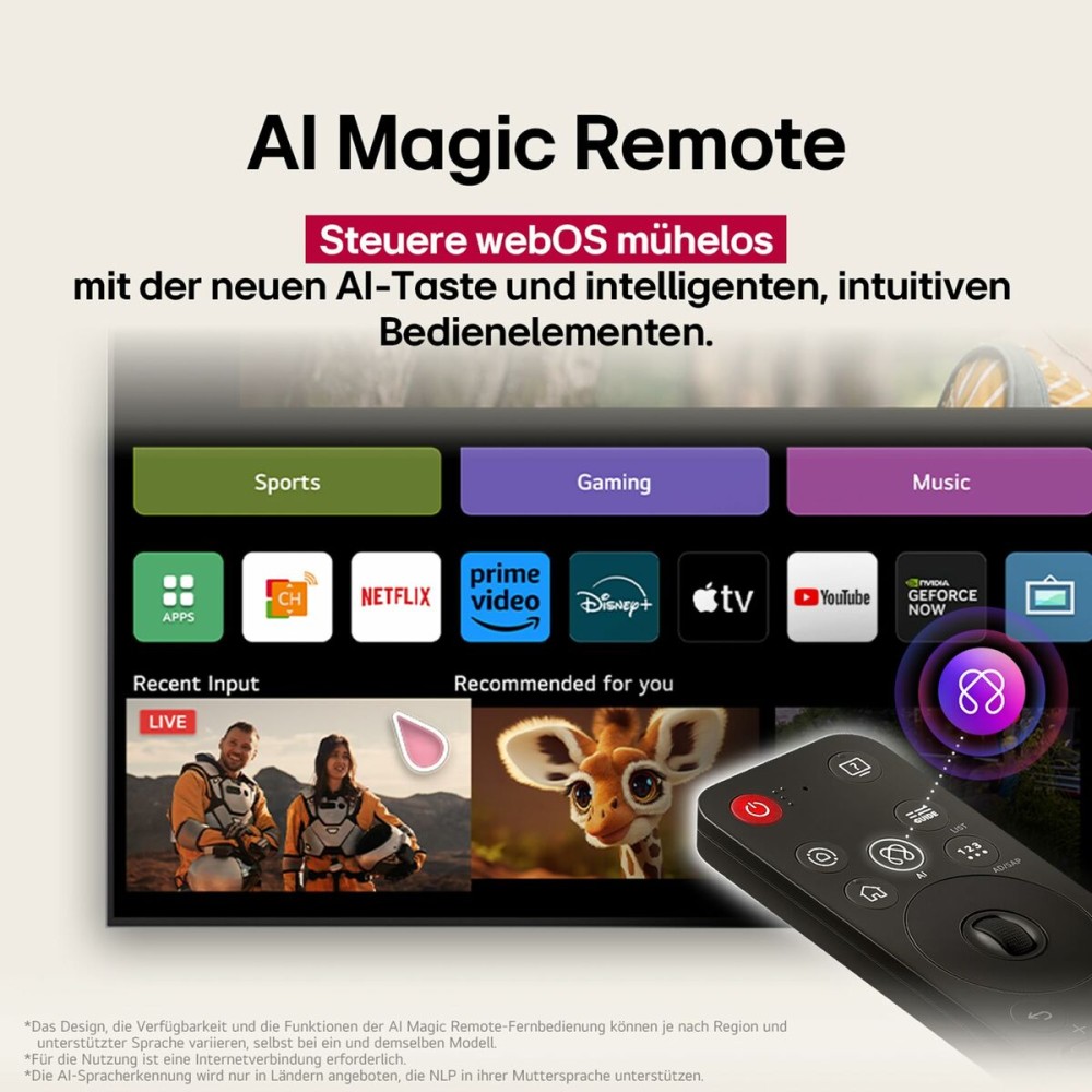 Smart TV LG 43QNED82A6B.AEU 4K Ultra HD 43" LED HDR Edge-LED QNED
