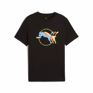 Kurzarm-T-Shirt für Kinder Puma Graphics Schwarz