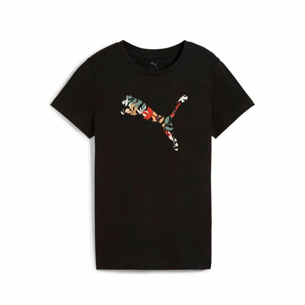 T-shirt à manches courtes femme Puma Graphics Floral Cat Noir