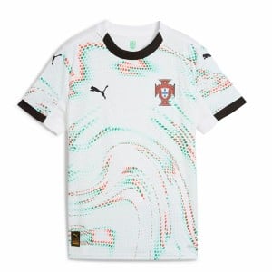 Children's Short Sleeved Football Shirt Puma Portugal Away Repl White