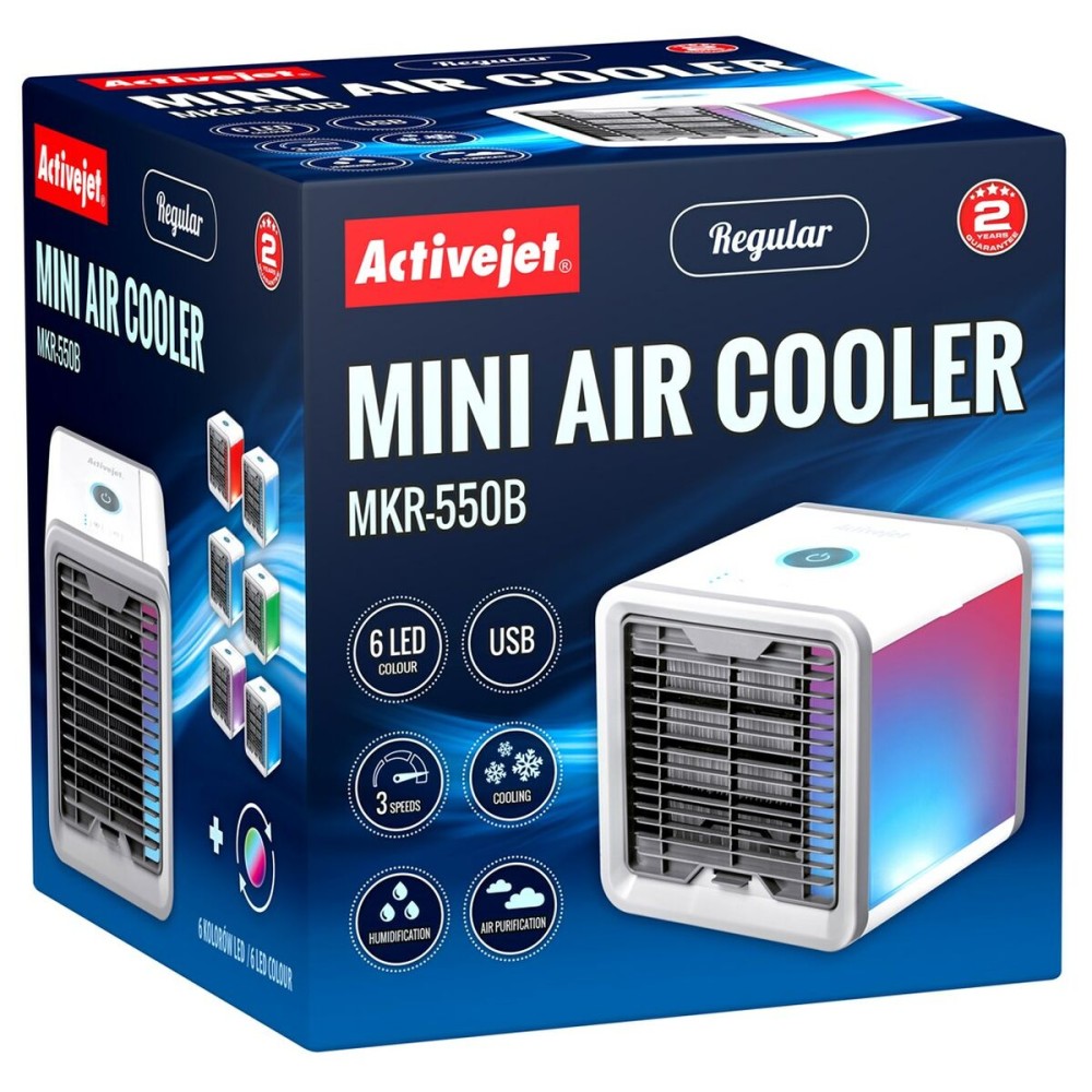 Portable Evaporative Air Cooler Activejet MKR-550B White Grey 6 colours 5 W 550 ml