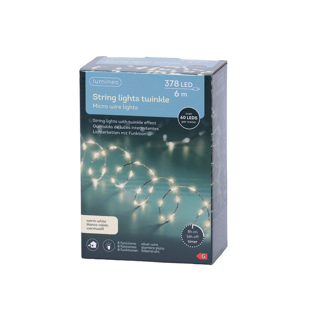 LED-Lichterkette Lumineo Warmes licht 6 m