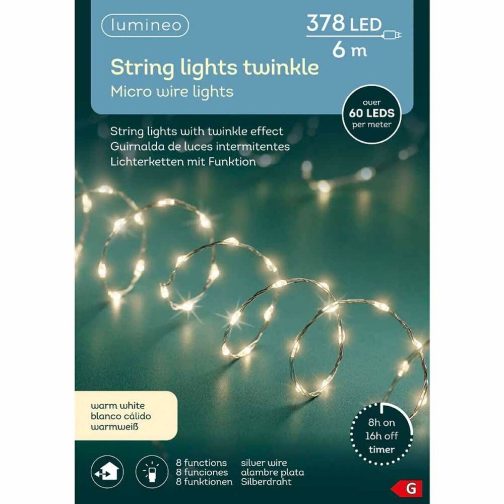 LED-Lichterkette Lumineo Warmes licht 6 m