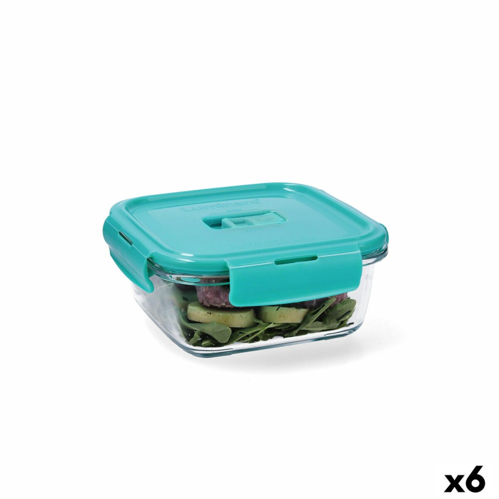 Lunchbox hermetisch Luminarc Turquesa türkis Glas 760 ml (6 Stück)
