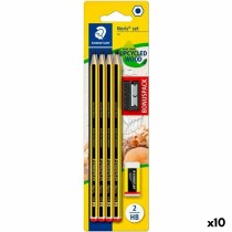 Bleistifte Set Staedtler Sechseckig HB Spitzer Radiergummi (10 Stück)