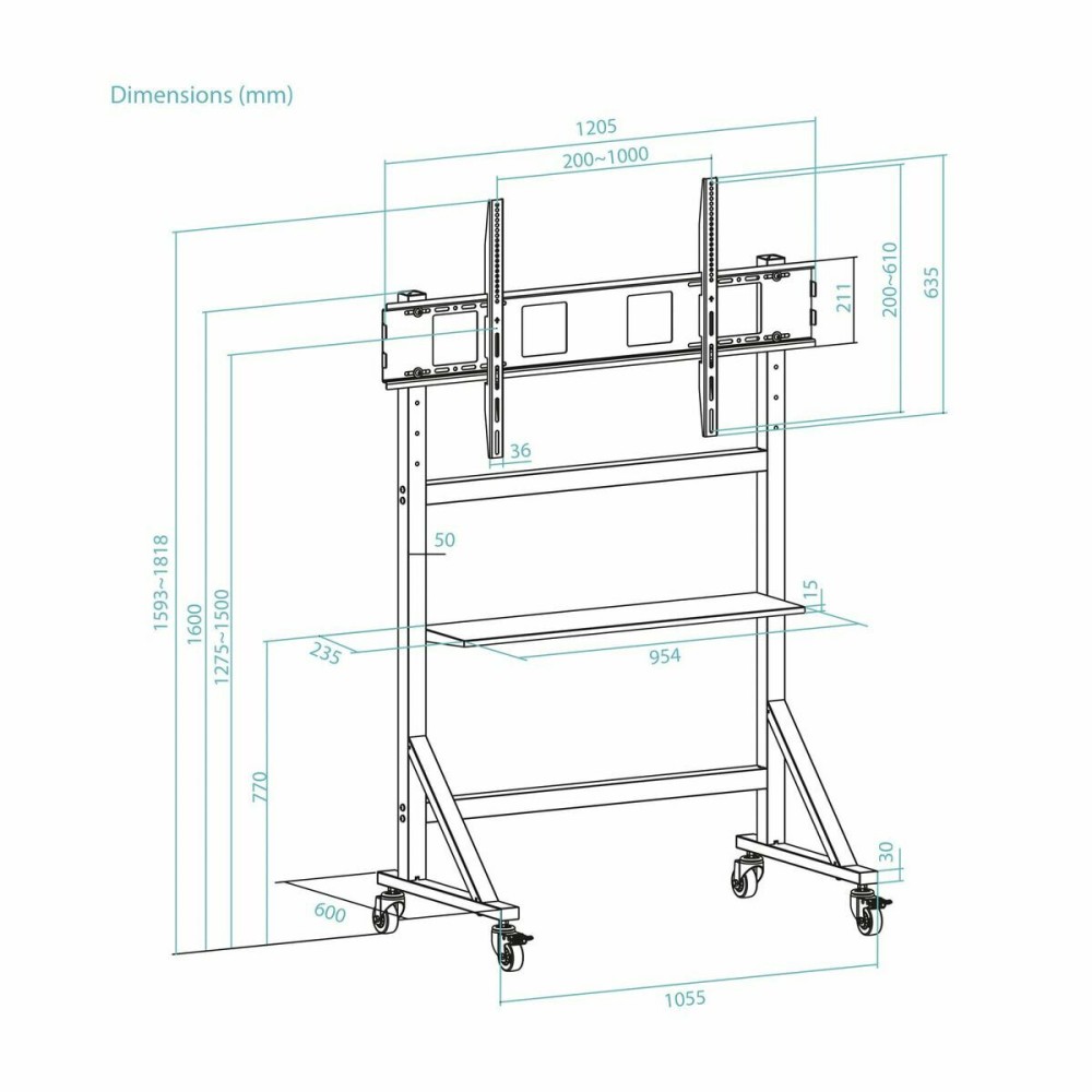 TV Halterung TooQ FS20105M-B 120 kg 60" 105"