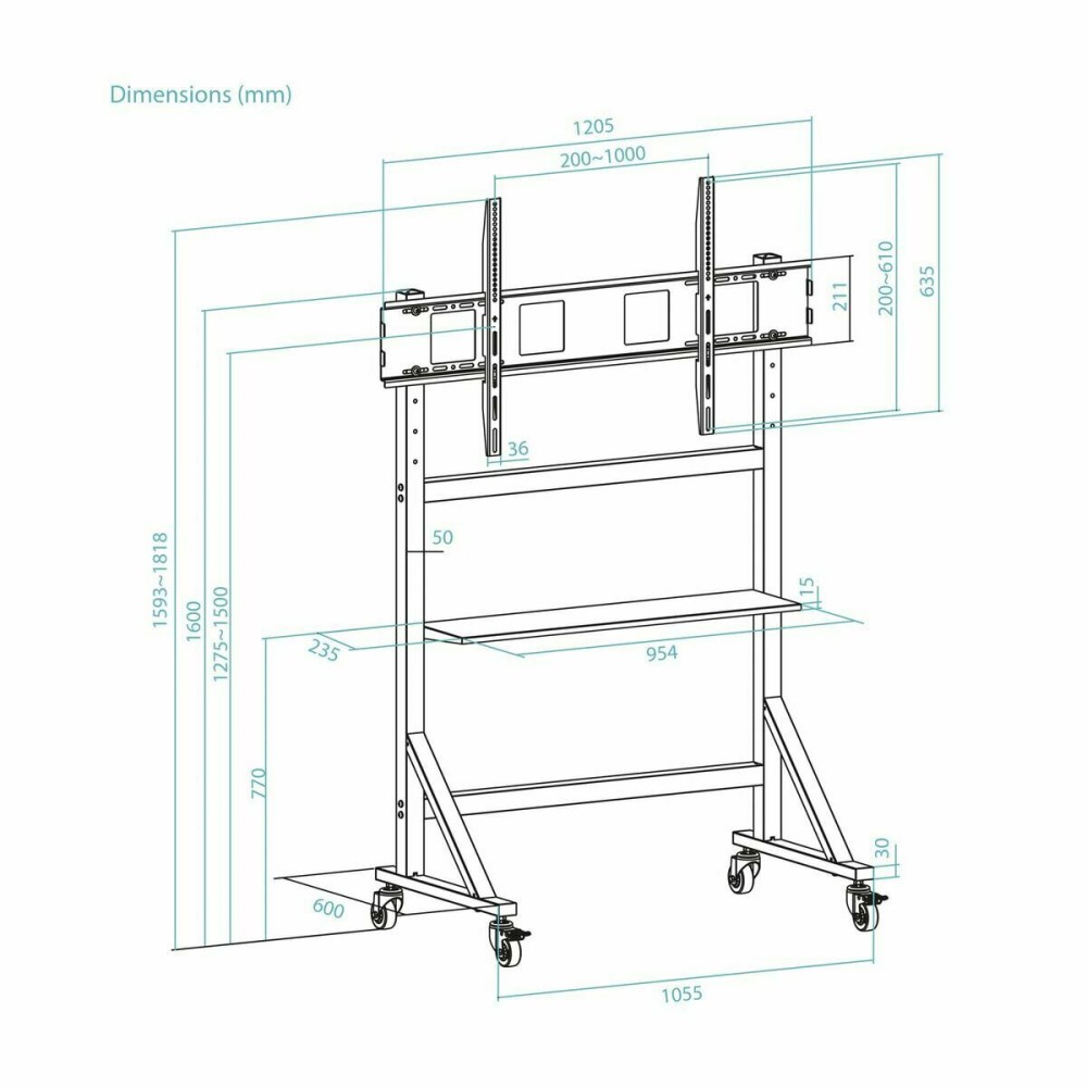 TV Halterung TooQ FS20105M-B 120 kg 60" 105"
