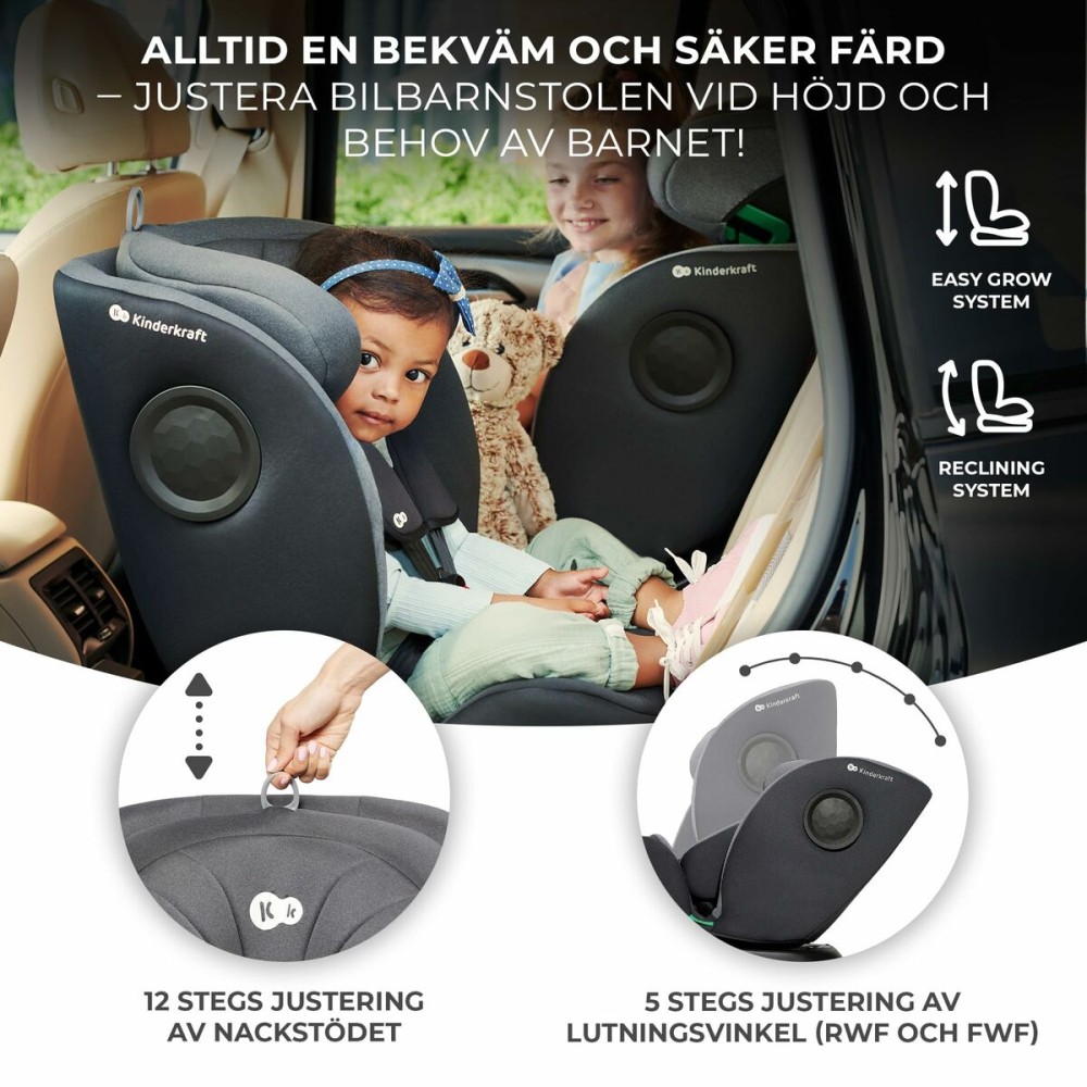 Siège de Voiture Kinderkraft KCI36000GRY0000 Gris