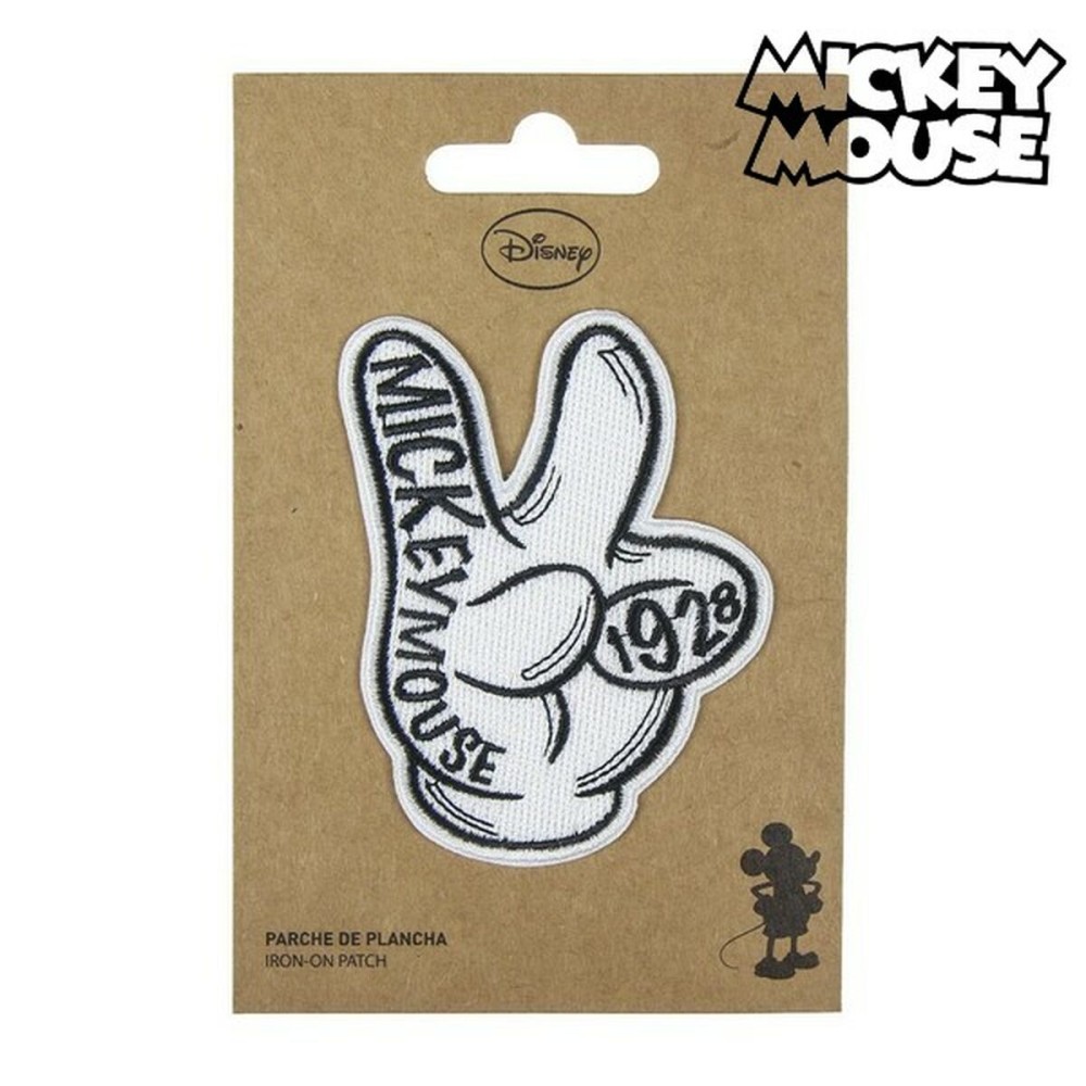 Patch Mickey Mouse Weiß Polyester