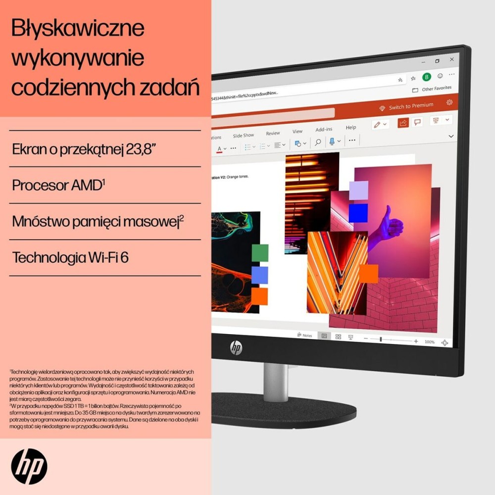 Alles-In-Einem HP 9U2J8EA 23,8" AMD Ryzen 5 7520U 16 GB RAM 512 GB SSD