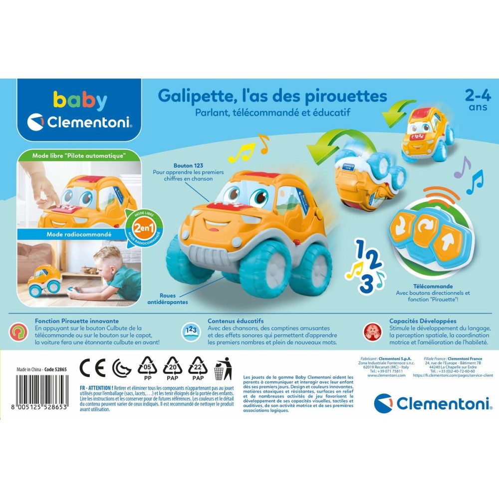 Voiture Télécommandée Clementoni Galipette