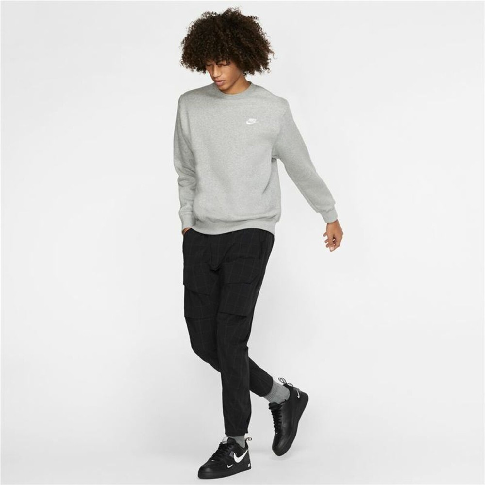 Men’s Sweatshirt without Hood Nike Sportswear Club Fleece Grey Light grey XL