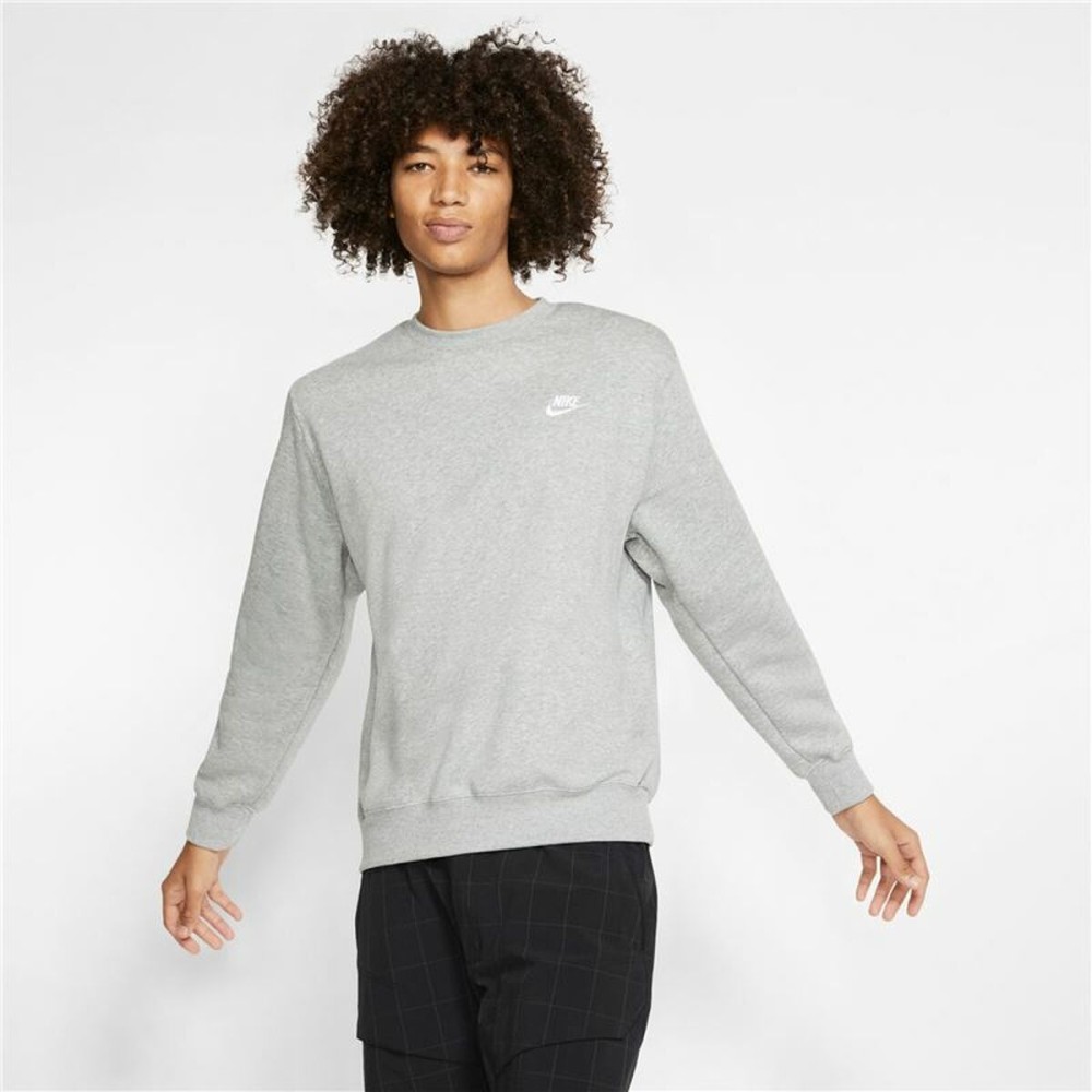 Men’s Sweatshirt without Hood Nike Sportswear Club Fleece Grey Light grey XL