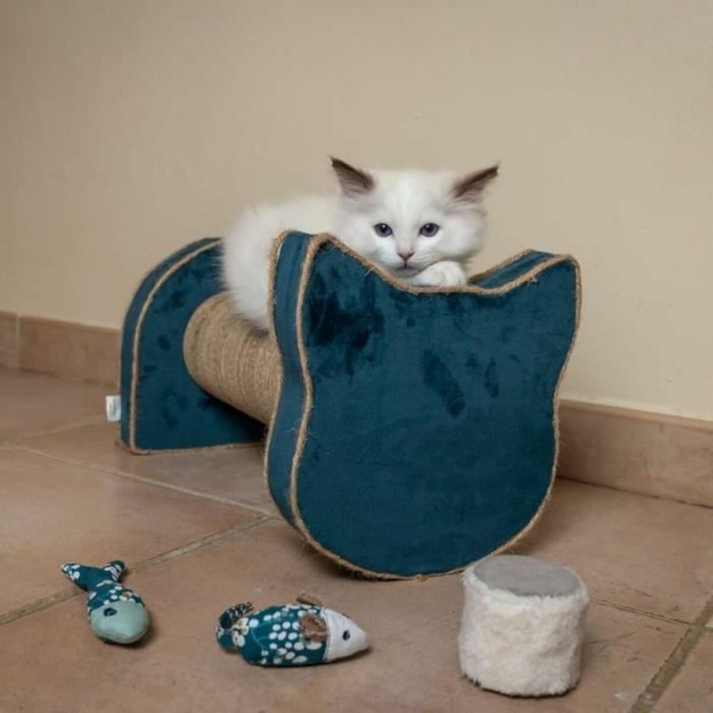 Kratzbaum für Katzen Tyrol Blau Pappe 44 x 22 x 21 cm