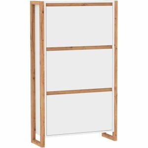 Schuhschrank Weiß Eg 70 x 25 x 125 cm