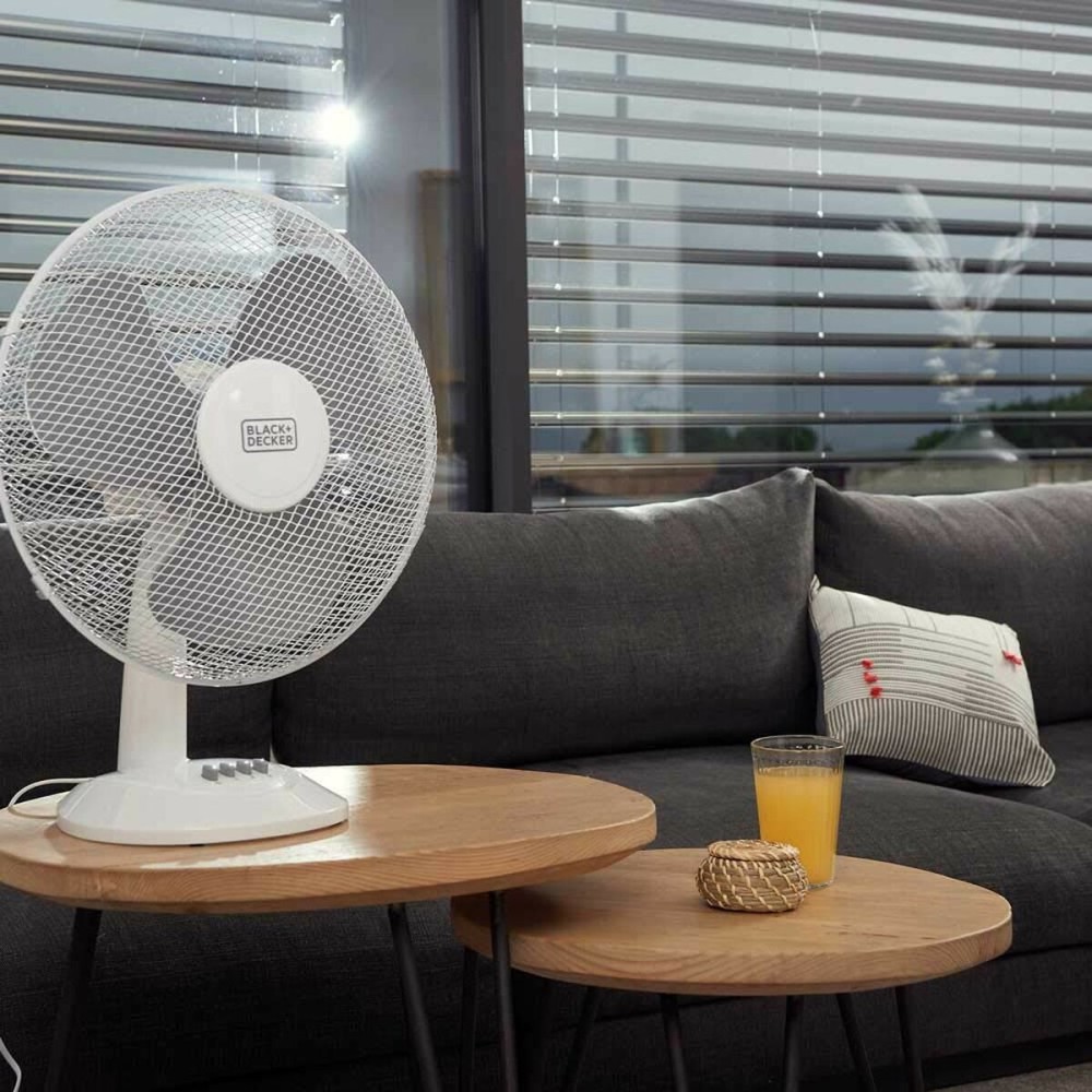 Table Fan Black & Decker ES9440030B White Black 40 W