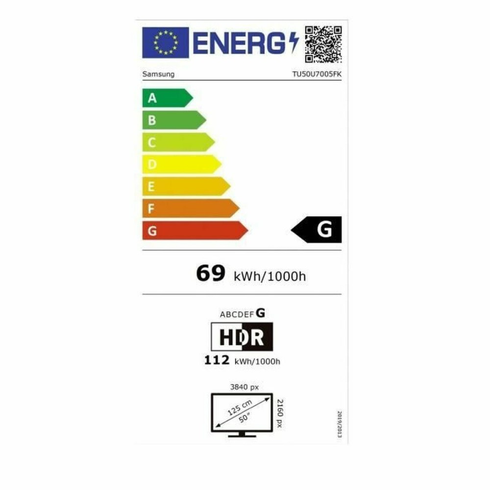 TV intelligente Samsung TU50U7005FKXXC