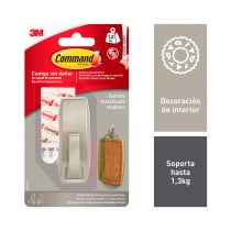 Haken zum Aufhängen 3M 1,3 kg 29 X 79 X 29 MM Silberfarben Metall (1 Stück)