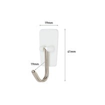 Haken zum Aufhängen 3M 225 g 19 X 41 X 19 MM Weiß Stahl (3 Stück)