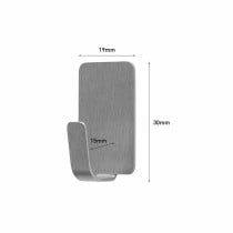 Haken zum Aufhängen 3M Edelstahl 225 g 19 X 30 X 15 MM Silberfarben (4 Stück)