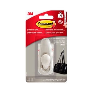 Hook for hanging up 3M 1,3 kg Silver Metal (1 Unit)