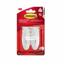Haken zum Aufhängen 3M 1,3 kg 29 X 79 X 29 MM Weiß Metall (2 Stück)